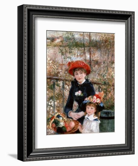 Two Sisters (On the Terrac), 1881-Pierre-Auguste Renoir-Framed Giclee Print