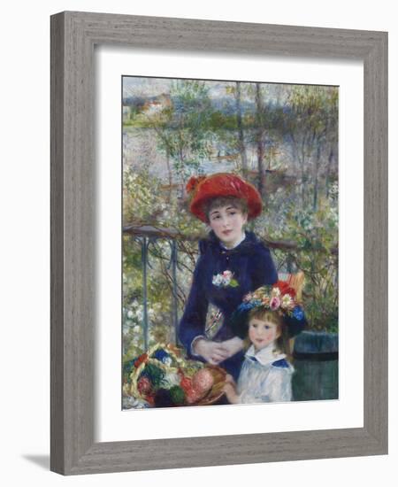 Two Sisters (On the Terrace), 1881-Pierre-Auguste Renoir-Framed Giclee Print