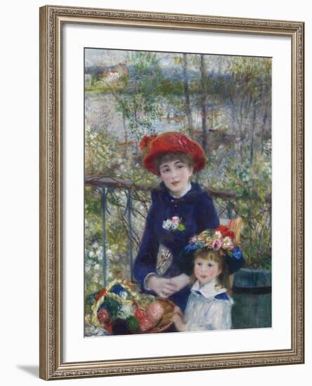 Two Sisters (On the Terrace), 1881-Pierre-Auguste Renoir-Framed Giclee Print