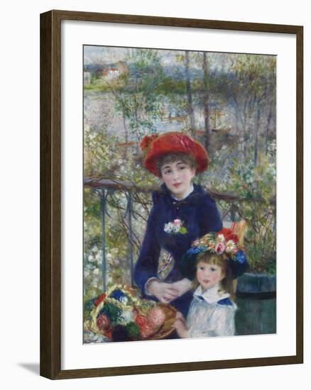 Two Sisters (On the Terrace), 1881-Pierre-Auguste Renoir-Framed Giclee Print