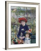 Two Sisters (On the Terrace), 1881-Pierre-Auguste Renoir-Framed Giclee Print