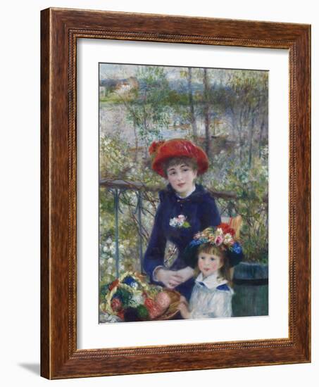 Two Sisters (On the Terrace), 1881-Pierre-Auguste Renoir-Framed Premium Giclee Print