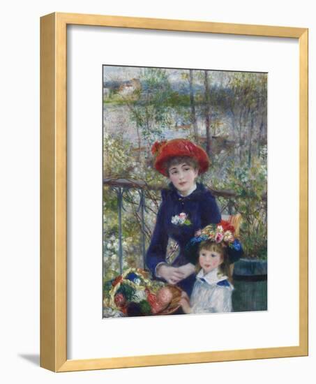 Two Sisters (On the Terrace), 1881-Pierre-Auguste Renoir-Framed Premium Giclee Print