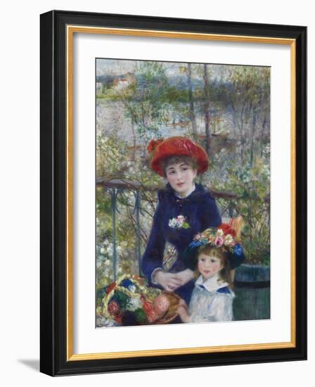 Two Sisters (On the Terrace), 1881-Pierre-Auguste Renoir-Framed Premium Giclee Print