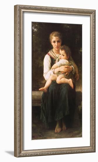 Two Sisters-William Adolphe Bouguereau-Framed Art Print