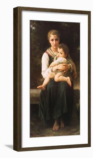 Two Sisters-William Adolphe Bouguereau-Framed Art Print