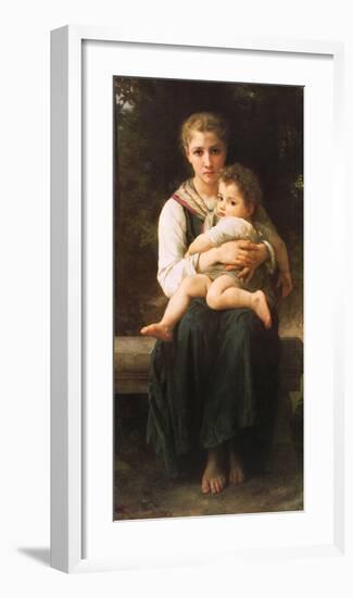 Two Sisters-William Adolphe Bouguereau-Framed Art Print