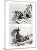 Two Sketches for the Raft of the Medusa, circa 1819-Théodore Géricault-Mounted Giclee Print