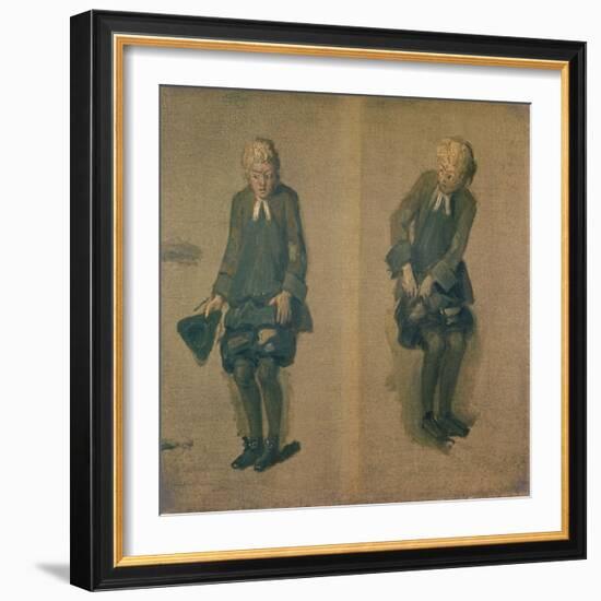 Two Sketches of David Garrick in Character, 18th Century-Johann Zoffany-Framed Giclee Print