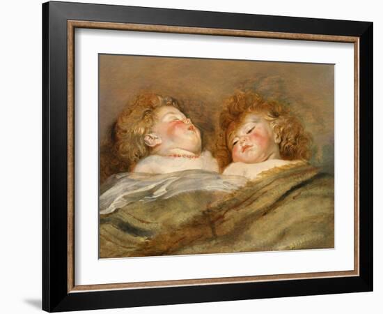 Two Sleeping Children-Peter Paul Rubens-Framed Giclee Print