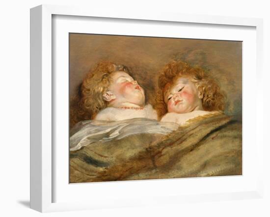 Two Sleeping Children-Peter Paul Rubens-Framed Giclee Print