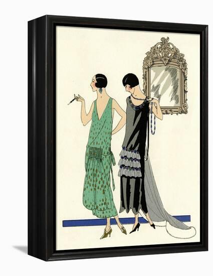 Two Sleeveless Evening Dresses by Doeuillet-null-Framed Stretched Canvas