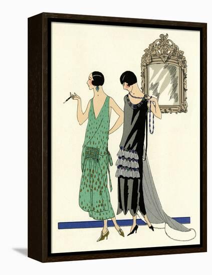 Two Sleeveless Evening Dresses by Doeuillet-null-Framed Stretched Canvas