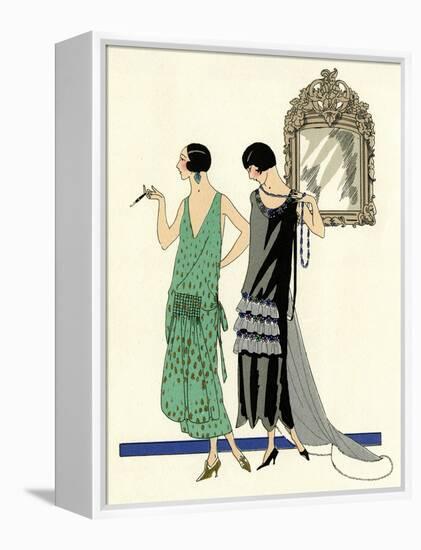 Two Sleeveless Evening Dresses by Doeuillet-null-Framed Stretched Canvas