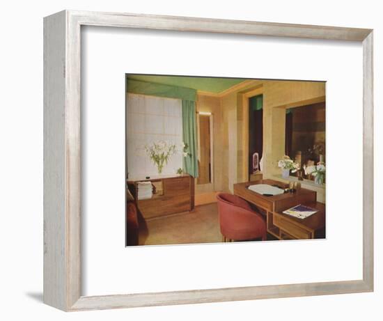 'Two small rooms converted for use as bedroom and study', 1933-Unknown-Framed Photographic Print
