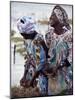 Two Smiling Zanzibari Women Working in Seaweed Cultivation, Zanzibar, Tanzania, East Africa, Africa-Yadid Levy-Mounted Photographic Print