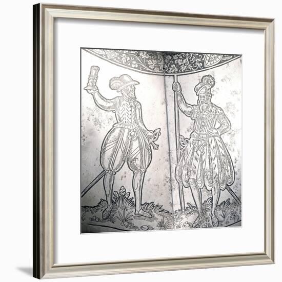 Two Soldiers on Corselet, 1550-1560, Made in Augsburg, Germany, 16th Century-null-Framed Giclee Print