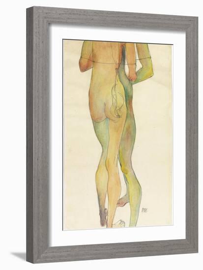 Two Standing Nudes, 1913-Egon Schiele-Framed Giclee Print