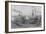 Two Steamboats Along the Levee at the Mississippi River-null-Framed Premium Giclee Print