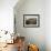 Two Steers Try to Keep Cool in a Small Area of Water on a Family Farm-null-Framed Photographic Print displayed on a wall