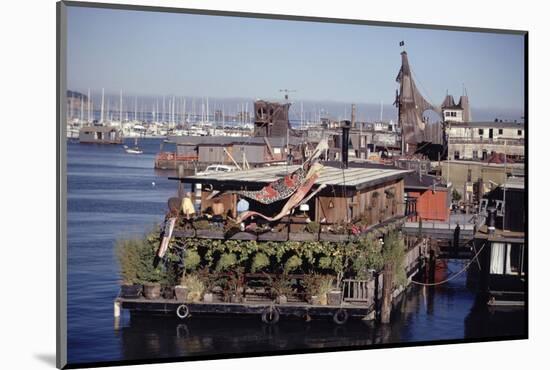 Two-Story Floating Home Covered in Hanging and Potted Plants, Sausalito, CA, 1971-Michael Rougier-Mounted Photographic Print