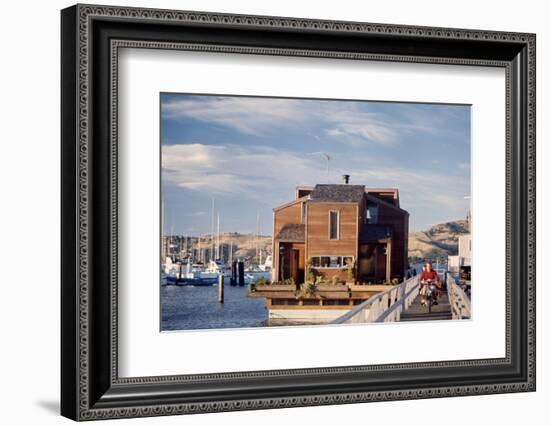 Two-Story, Wooden Floating Home, Sausalito, California, 1971-Michael Rougier-Framed Photographic Print