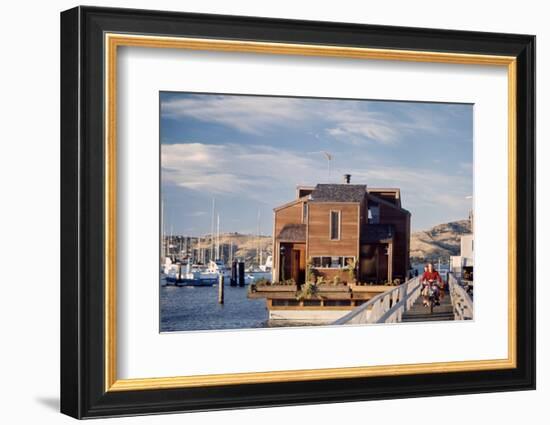 Two-Story, Wooden Floating Home, Sausalito, California, 1971-Michael Rougier-Framed Photographic Print