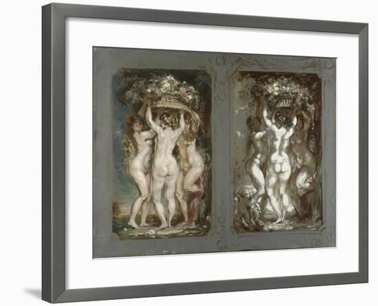 Two Studies for 'The Three Graces'-Louis Anquetin-Framed Giclee Print