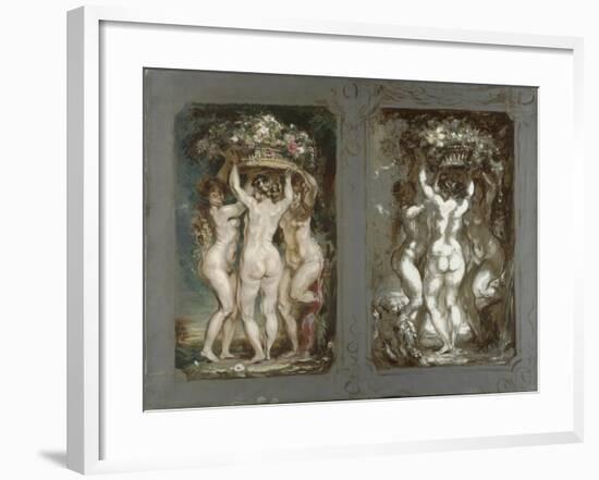 Two Studies for 'The Three Graces'-Louis Anquetin-Framed Giclee Print