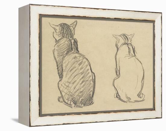 Two Studies of a Cat-Theophile Alexandre Steinlen-Framed Premier Image Canvas