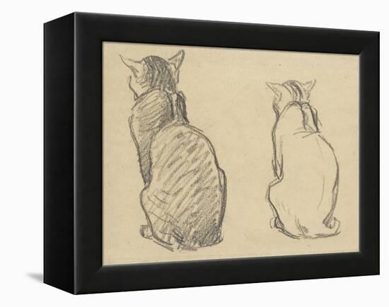 Two Studies of a Cat-Theophile Alexandre Steinlen-Framed Premier Image Canvas