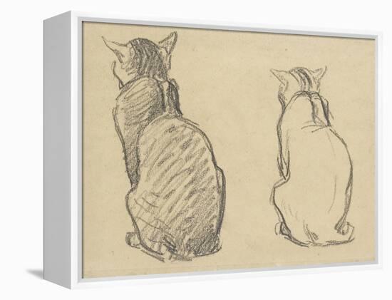 Two Studies of a Cat-Theophile Alexandre Steinlen-Framed Premier Image Canvas