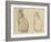 Two Studies of a Cat-Theophile Alexandre Steinlen-Framed Giclee Print