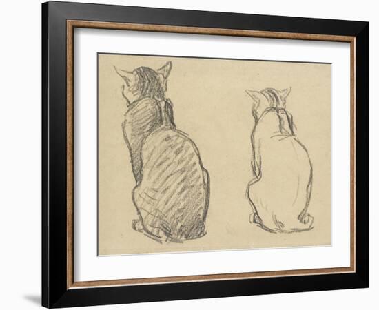 Two Studies of a Cat-Theophile Alexandre Steinlen-Framed Giclee Print