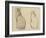 Two Studies of a Cat-Theophile Alexandre Steinlen-Framed Giclee Print