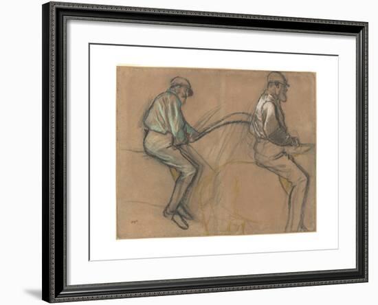 Two Studies of a Jockey, c.1884-Edgar Degas-Framed Giclee Print