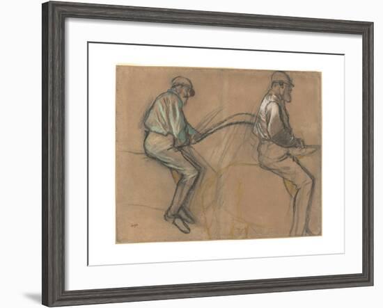 Two Studies of a Jockey, c.1884-Edgar Degas-Framed Giclee Print