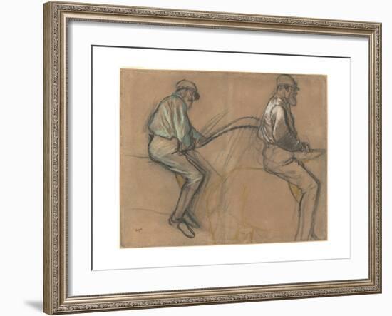 Two Studies of a Jockey, c.1884-Edgar Degas-Framed Giclee Print