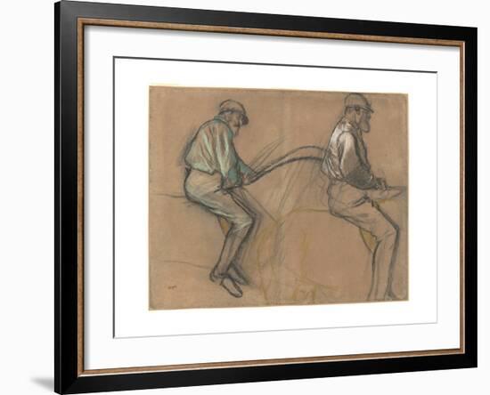 Two Studies of a Jockey, c.1884-Edgar Degas-Framed Giclee Print