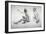 Two Studies of a Seated Male Nude, C1864-1930-Anna Lea Merritt-Framed Giclee Print