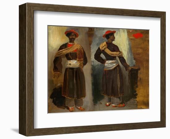 Two Studies of a Standing Indian from Calcutta, C. 1823-24 (Oil on Canvas)-Ferdinand Victor Eugene Delacroix-Framed Giclee Print
