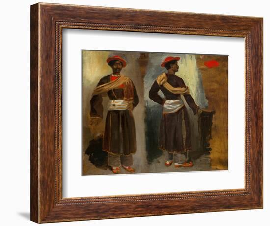 Two Studies of a Standing Indian from Calcutta, C. 1823-24 (Oil on Canvas)-Ferdinand Victor Eugene Delacroix-Framed Giclee Print