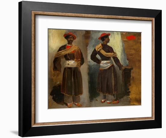 Two Studies of a Standing Indian from Calcutta, C. 1823-24 (Oil on Canvas)-Ferdinand Victor Eugene Delacroix-Framed Giclee Print