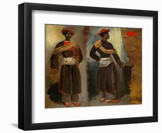 Two Studies of a Standing Indian from Calcutta, C. 1823-24 (Oil on Canvas)-Ferdinand Victor Eugene Delacroix-Framed Giclee Print