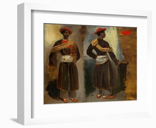 Two Studies of a Standing Indian from Calcutta, C. 1823-24 (Oil on Canvas)-Ferdinand Victor Eugene Delacroix-Framed Giclee Print