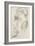 Two Studies of a Woman-Jean Antoine Watteau-Framed Giclee Print