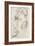 Two Studies of a Woman-Jean Antoine Watteau-Framed Giclee Print