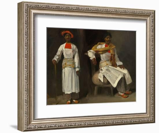 Two Studies of an Indian from Calcutta, C. 1823-24 (Oil on Canvas)-Ferdinand Victor Eugene Delacroix-Framed Giclee Print