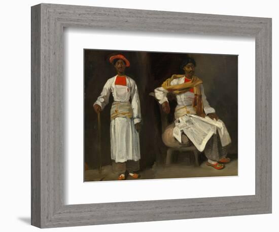 Two Studies of an Indian from Calcutta, C. 1823-24 (Oil on Canvas)-Ferdinand Victor Eugene Delacroix-Framed Giclee Print