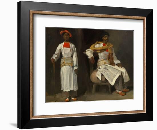 Two Studies of an Indian from Calcutta, C. 1823-24 (Oil on Canvas)-Ferdinand Victor Eugene Delacroix-Framed Giclee Print